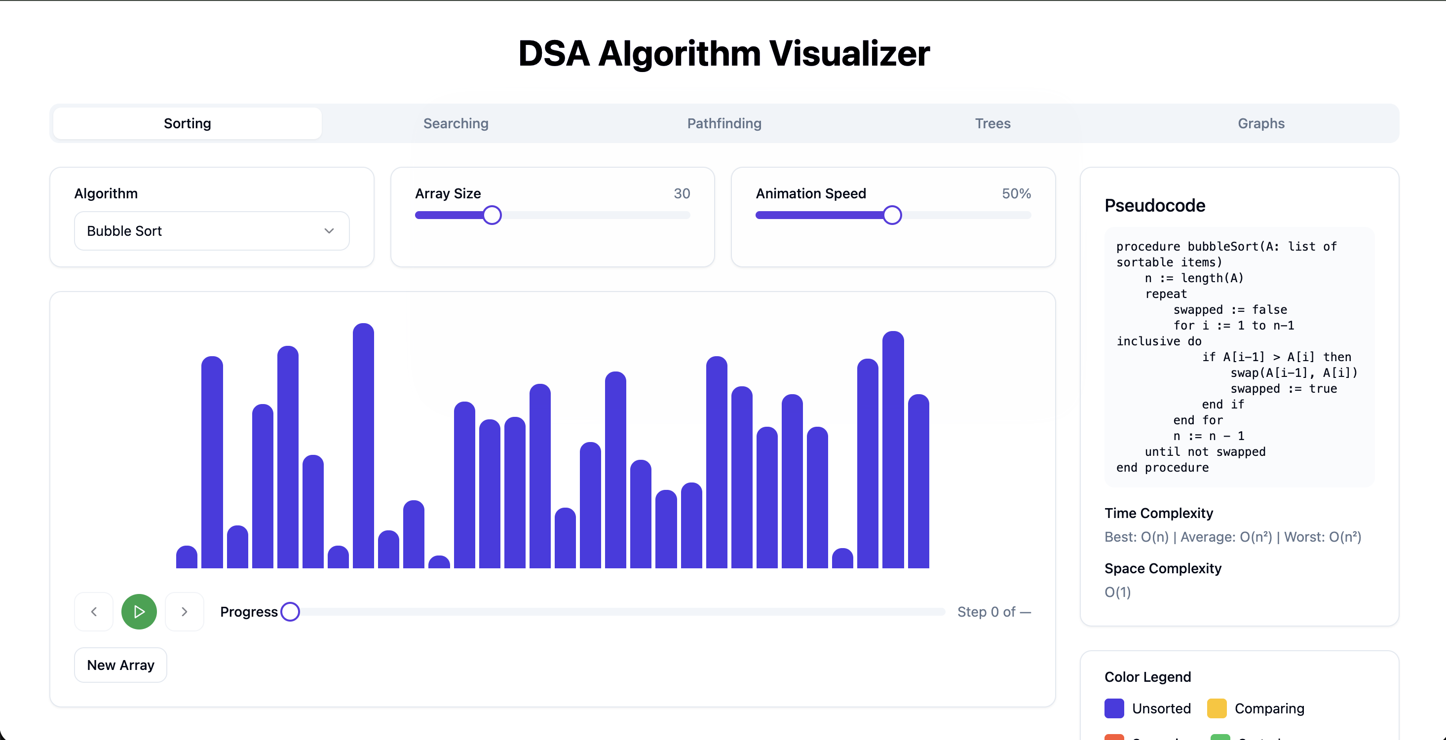 DSA Visualizer: Visualize, Learn & Practice Algorithms